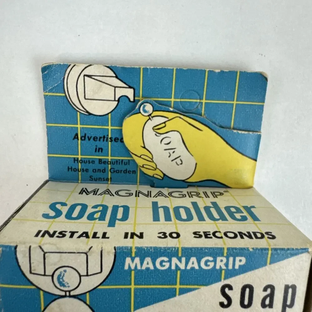 Vintage Soap Holder Phelon magnetic with Box Phelon Magnagrip